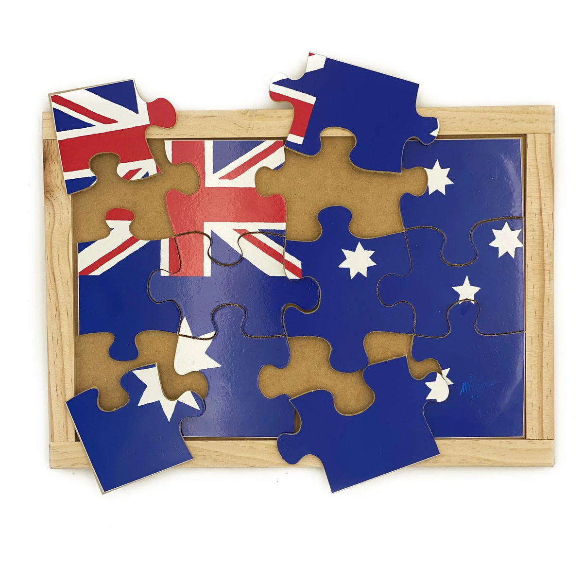 Australian Indigenous Flag Puzzles — Australian flag puzzle alternative view