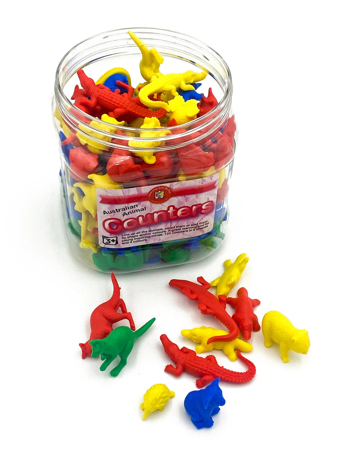 Australian Animals Counters Jar — Australian animal counters for early childhood maths sorting