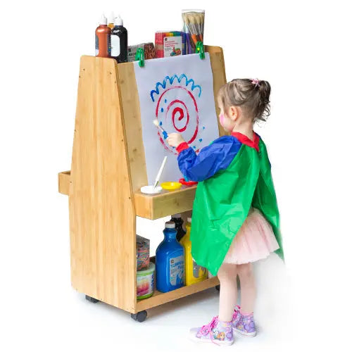 Bamboo Painting Easel Base — sustainable bamboo base for classroom painting easel, Australian early childhood resource