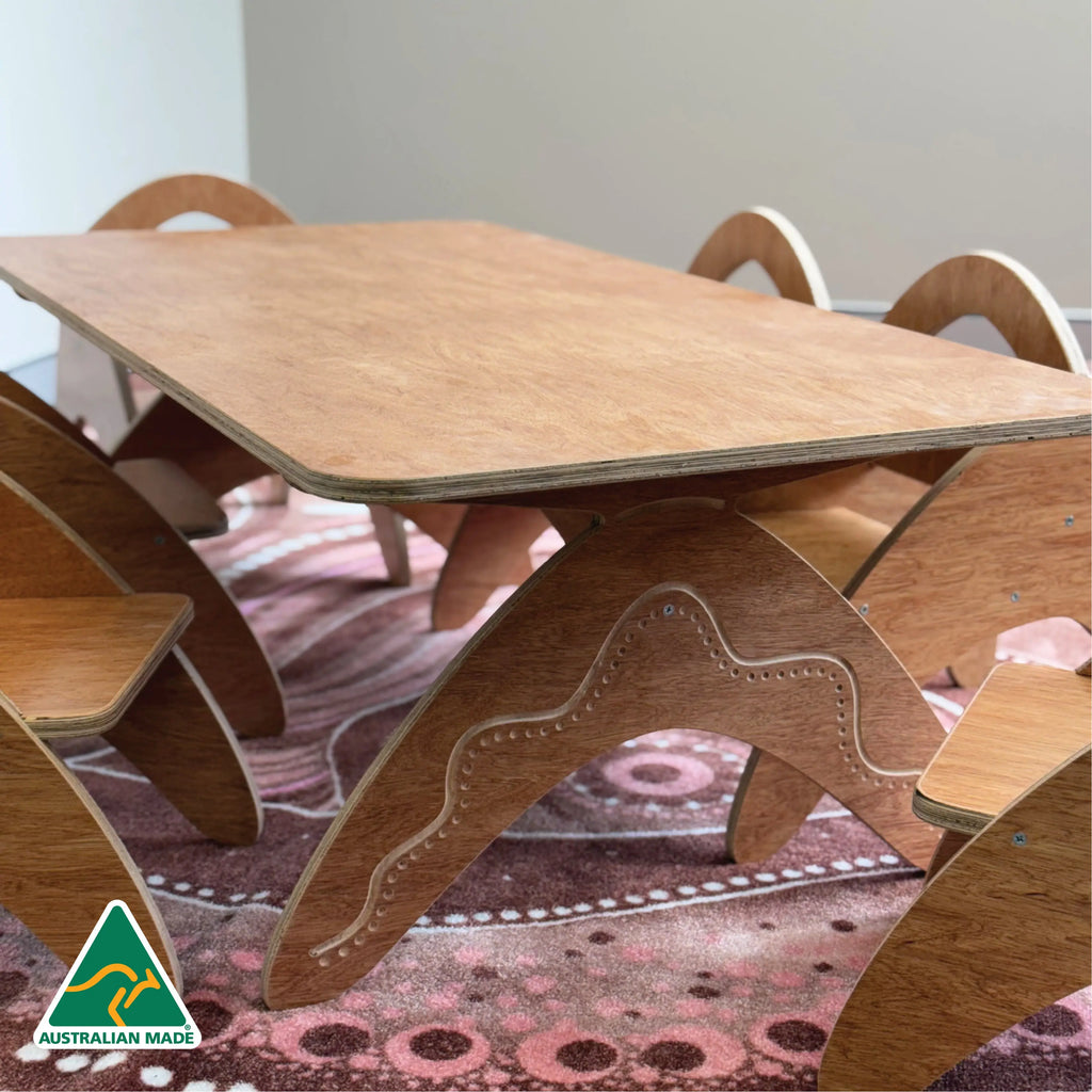 Boomerang Classroom Table — side view