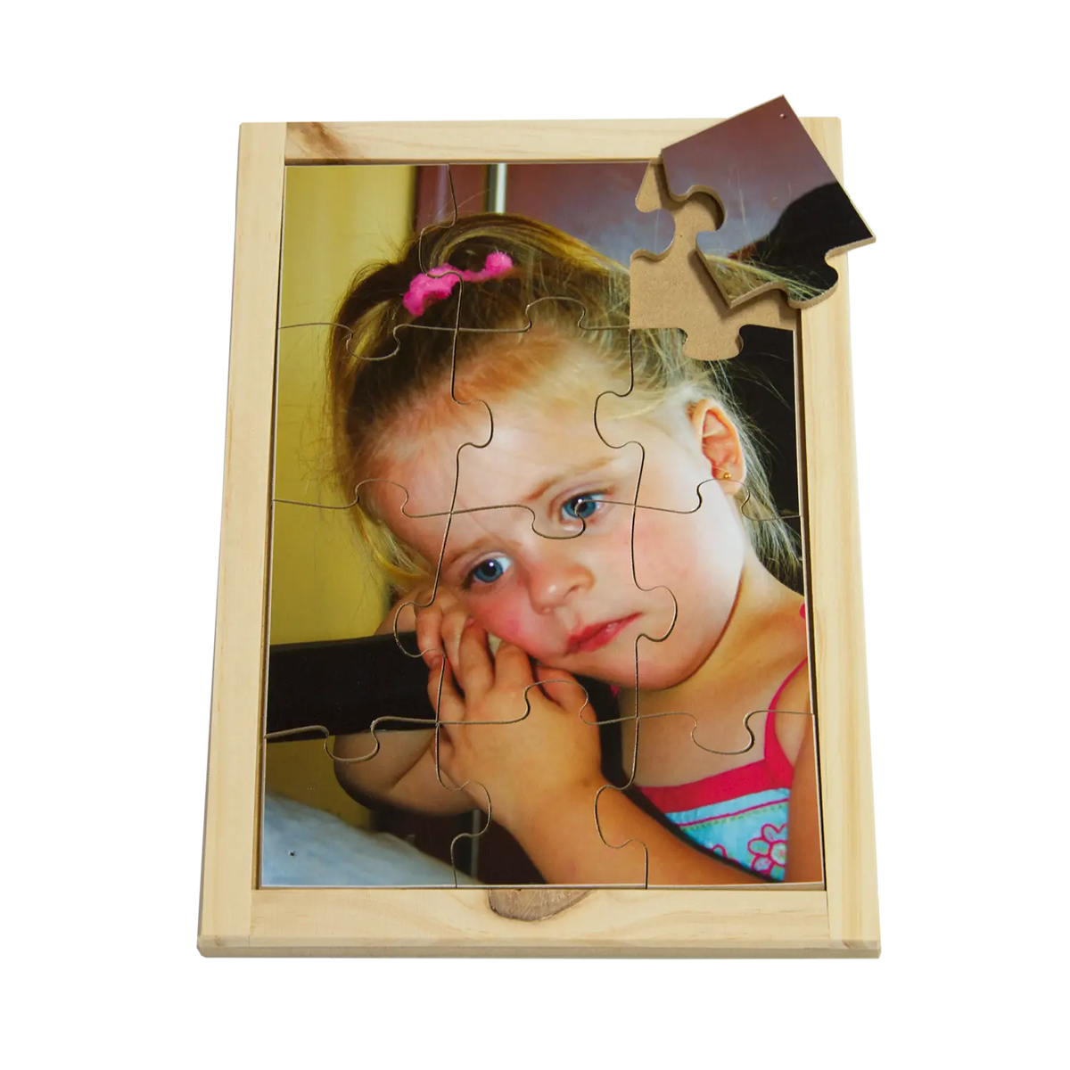 Bored Girl Puzzle — hand-painted wooden jigsaw puzzle — Australian-made emotions early learning resource