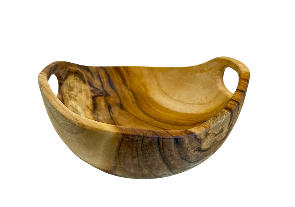 Bowl with Handles — alternative view of wooden bowl