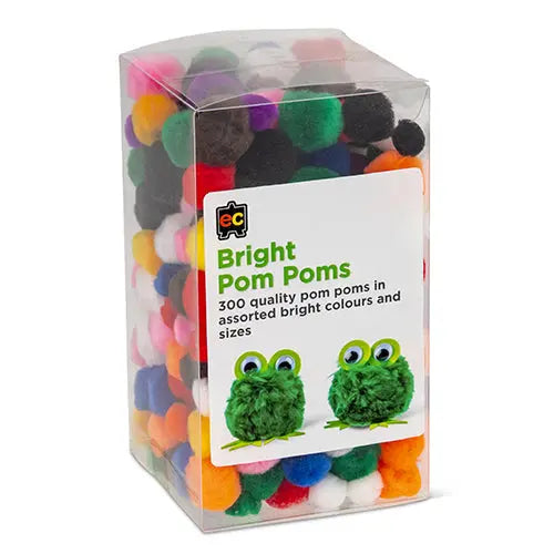 Bright Pom Poms — bright pom poms for early childhood craft and sensory activities