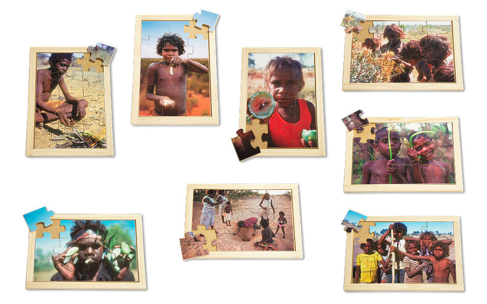 Bush Tucker Puzzle Set with FREE Posters 8 Puzzles