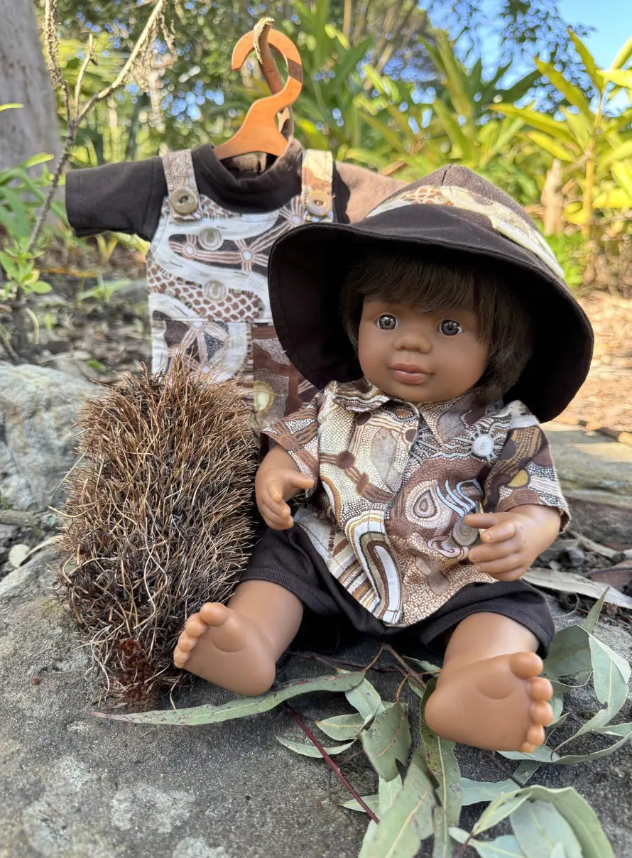 Emma Stenhouse Muwanthi Bundle - Boy — Aboriginal artist Emma Stenhouse Muwanthi boy doll bundle for early childhood