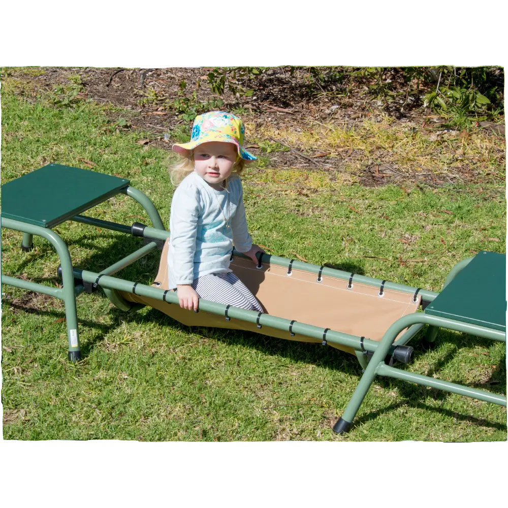 Canvas Crosser — Australian-made canvas crosser climbing frame attachment for early childhood centres