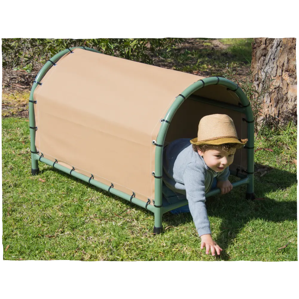 Canvas Tunnel — Australian-made canvas tunnel climbing frame attachment for early childhood centres