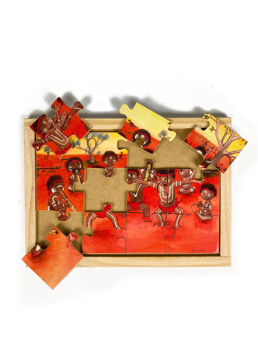 Celebrations Puzzle Set — Corroboree celebration puzzle detail