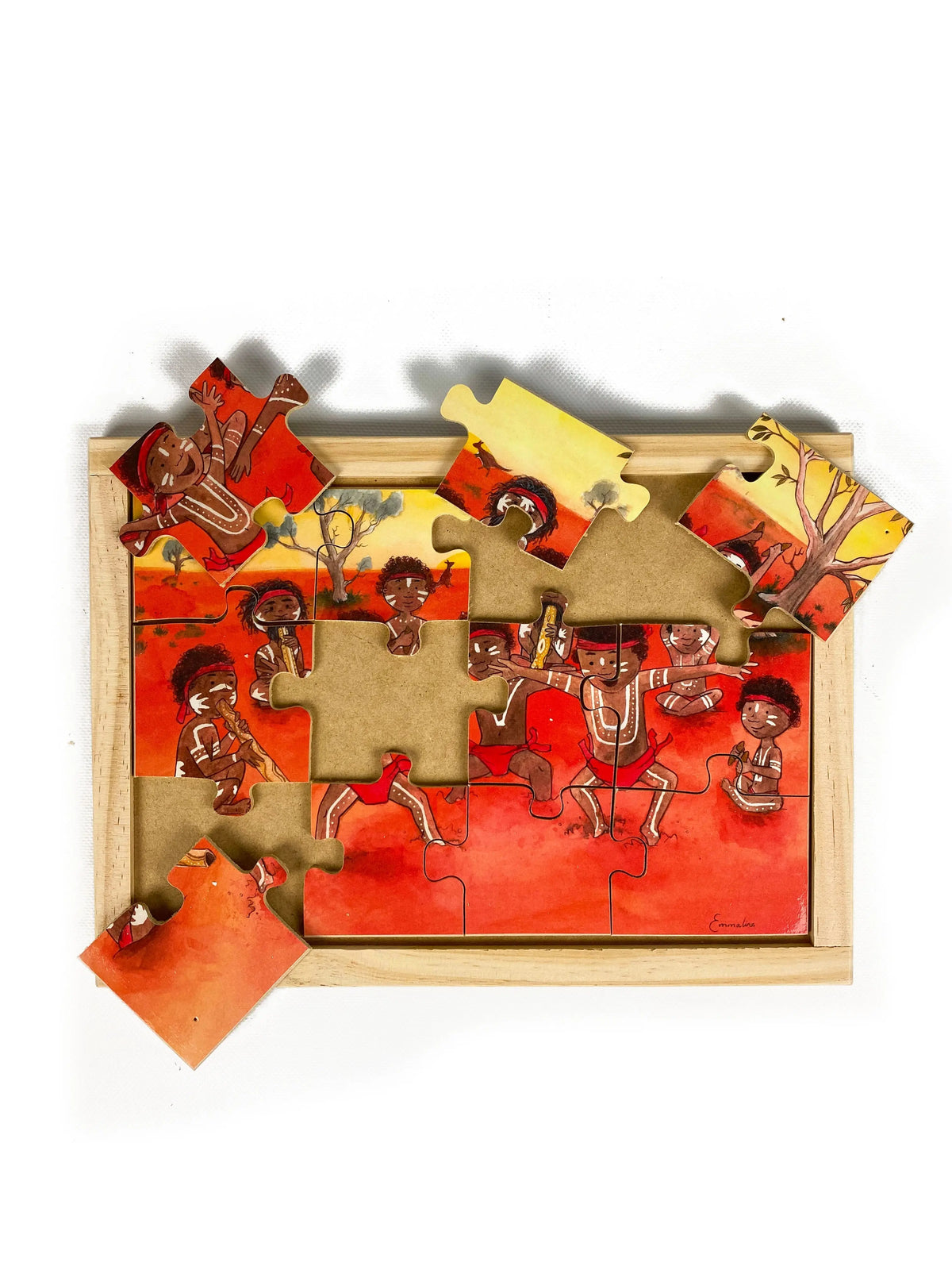Celebrations Puzzle Set — Corroboree celebration puzzle detail