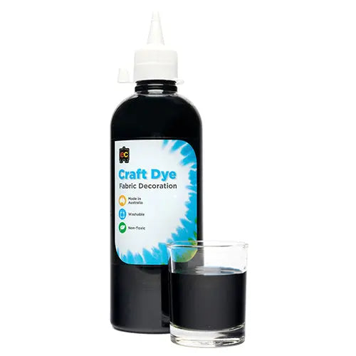Craft Die 500ml — Black craft dye for early childhood art activities
