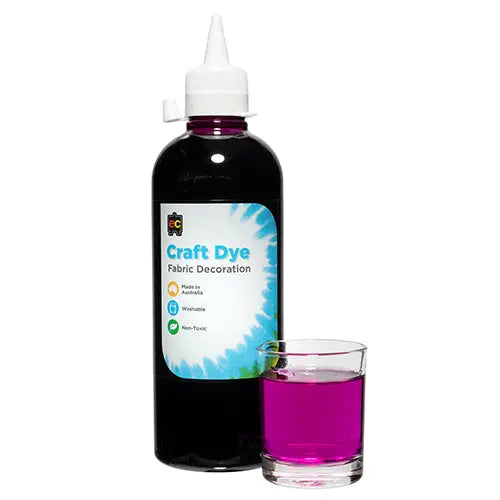 Craft Die 500ml — Purple craft dye for early childhood art activities