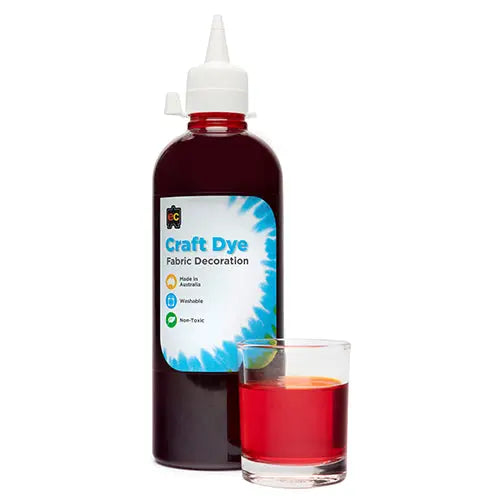 Craft Die 500ml — Red craft dye for early childhood art activities