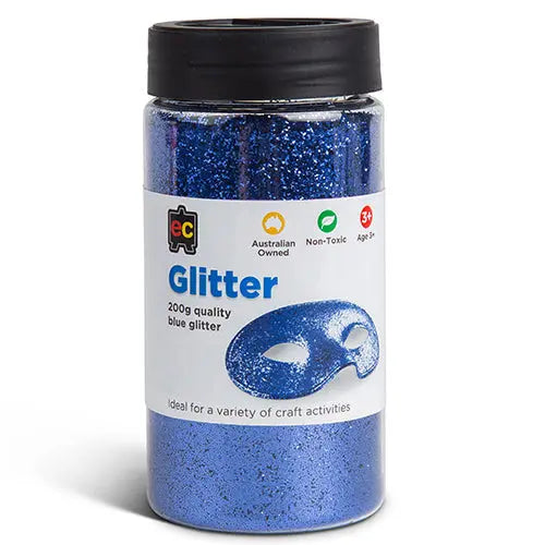 Craft Glitter 200g — Blue glitter for early childhood art activities