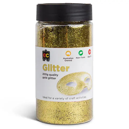 Craft Glitter 200g — Gold glitter for early childhood art activities