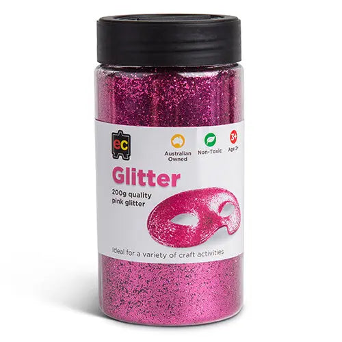 Craft Glitter 200g — Pink glitter for early childhood art activities