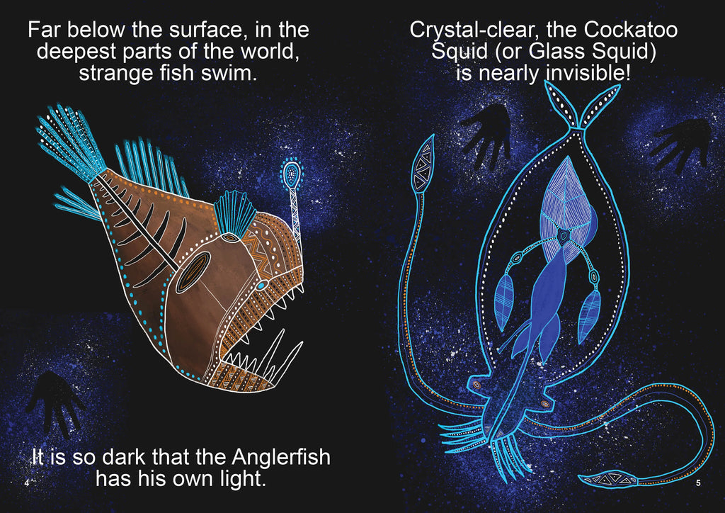 Indigenous Big Book Set of 2 — Deep ocean spread from Indigenous Sea Creatures big book