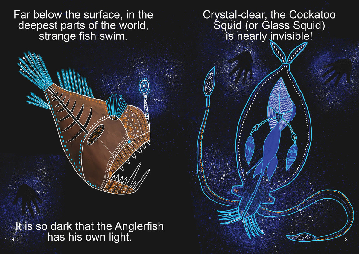 Indigenous Big Book Set of 2 — Deep ocean spread from Indigenous Sea Creatures big book