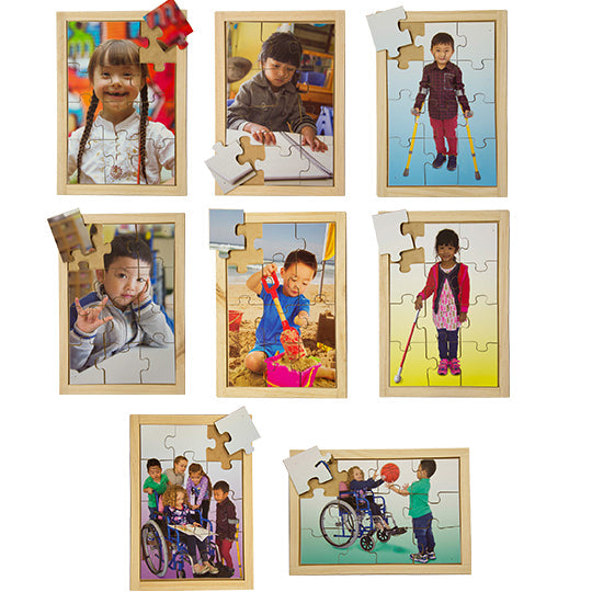 Different Abilities Puzzle Set with FREE Posters 8 Puzzles