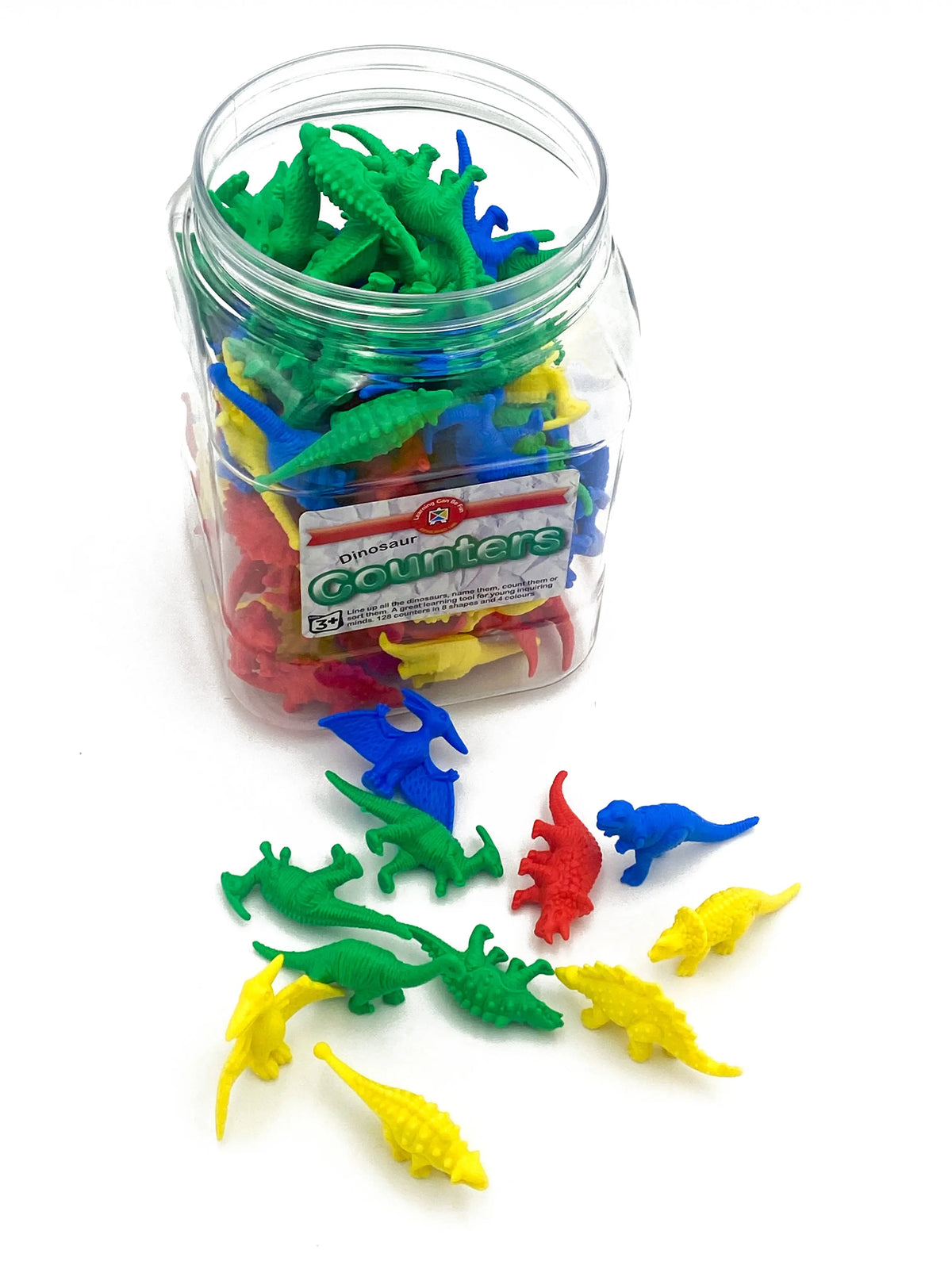 Dinosaurs Counters Jar — dinosaur counters for early childhood maths sorting and counting
