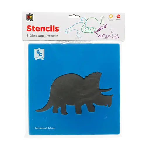 Dinosaurs Stencil Set of 6 — dinosaur-themed stencils for early childhood art activities