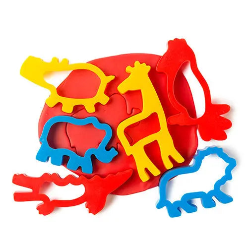Dough Jungle Animals Set of 6 — jungle animal dough cutters for early learning