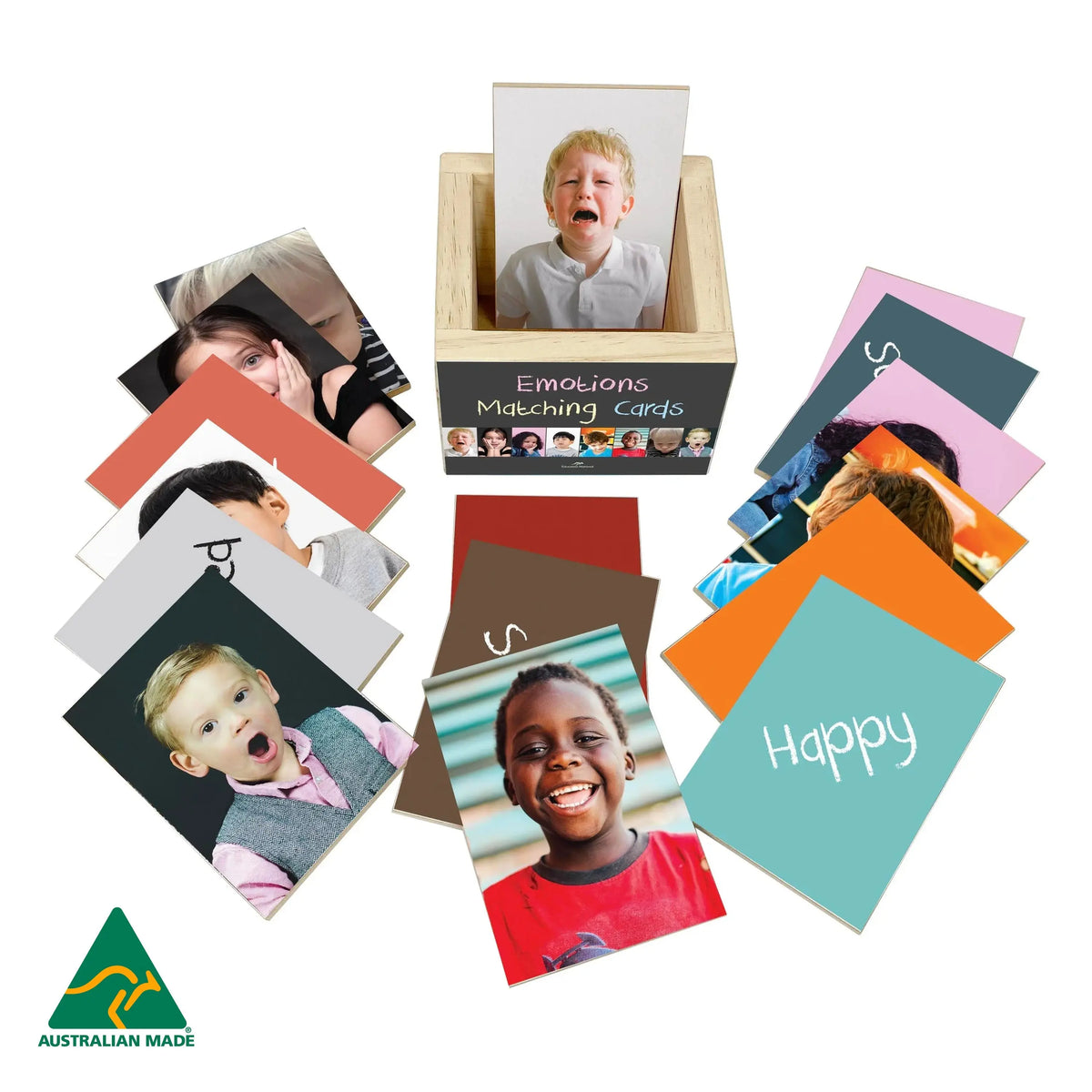 Emotions Matching Cards — Australian-made emotions-matching card pack for early childhood classrooms
