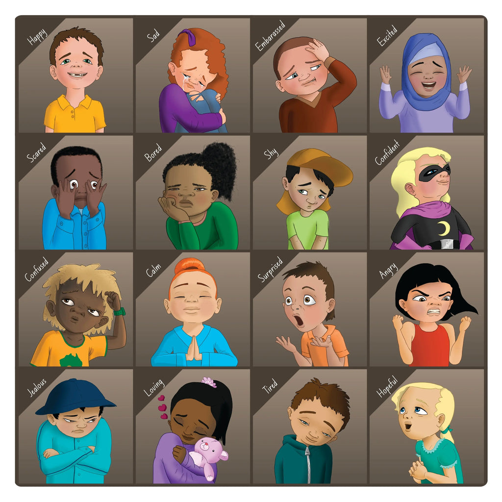Emotions Faces Rug — alternative view showing emotion faces detail