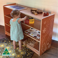 Emu in the Sky – Indigenous Wooden Shelf Unit - 120cm