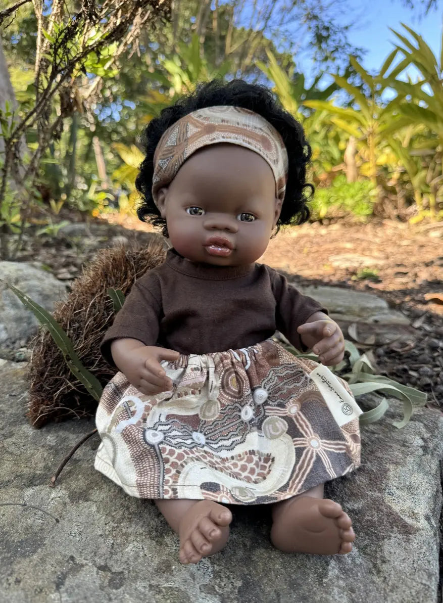 Emma Stenhouse Kildjeri Bundle - Girl — Aboriginal artist Emma Stenhouse Kildjeri girl doll bundle for early childhood