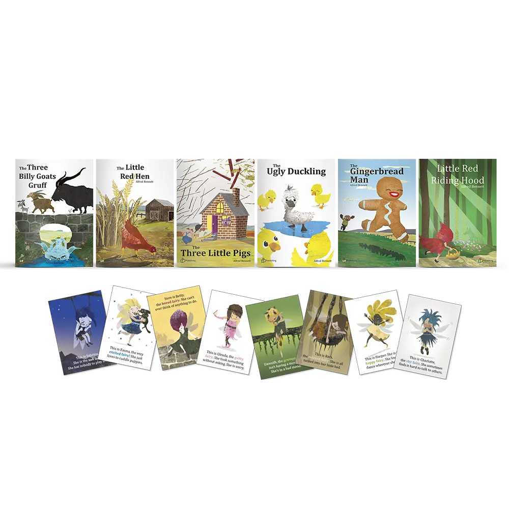 Fairy Tale Big Book Set of 6 with 8 FREE Large 'Emotional Fairies' Posters — Australian-made fairy tale big books