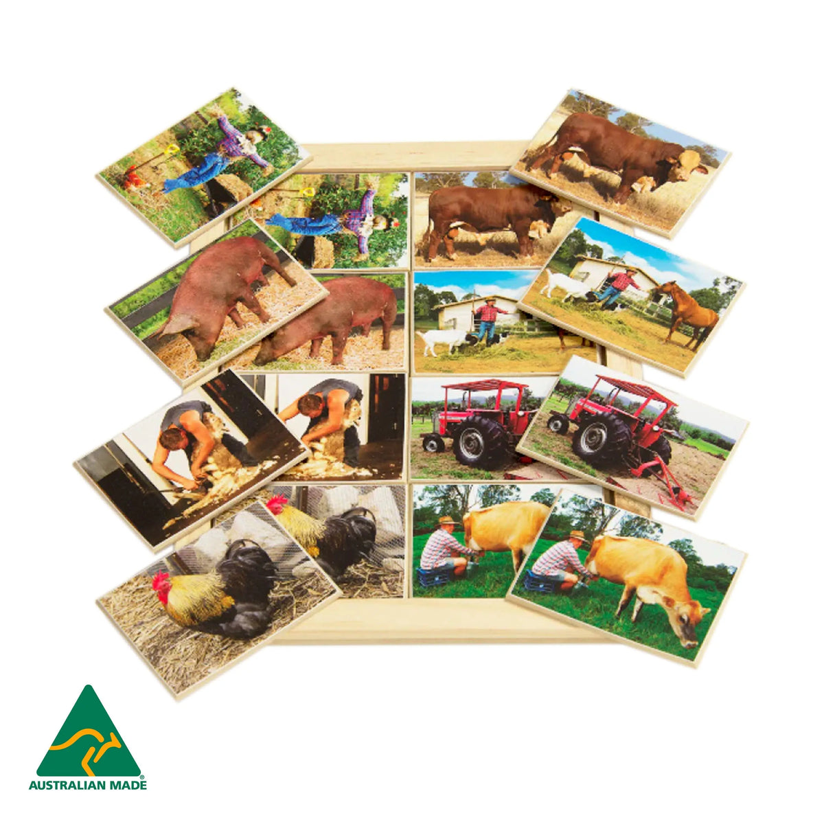Farm Memory Game — Australian-made farm animals memory matching game for early childhood classrooms