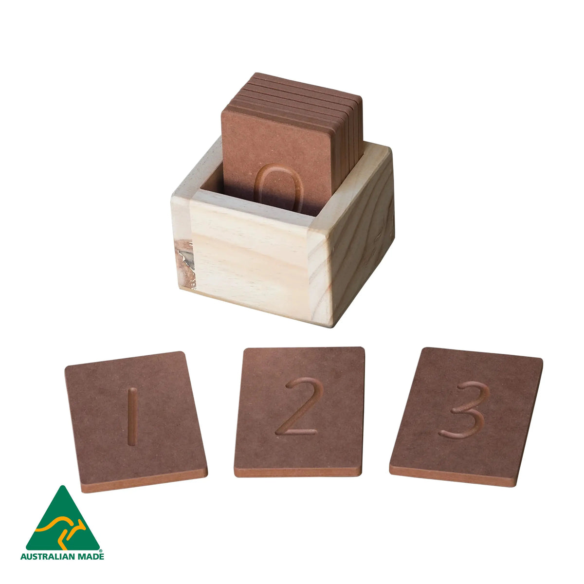 Finger Tracing Numbers Game — Australian-made wooden numbers finger-tracing game for early numeracy