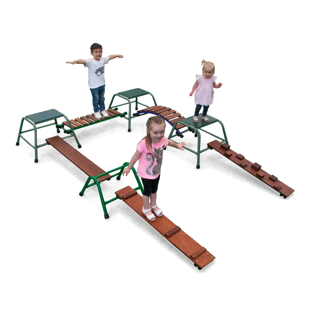Forest Walker Toddler Playset — Australian-made wooden toddler climbing playset for early childhood centres