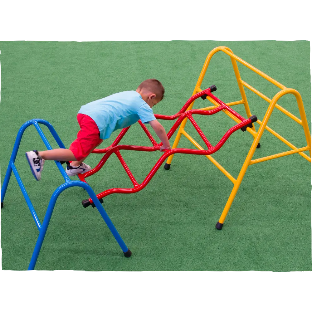 Friendly Dragon — Australian-made wooden dragon climbing frame attachment for early childhood centres
