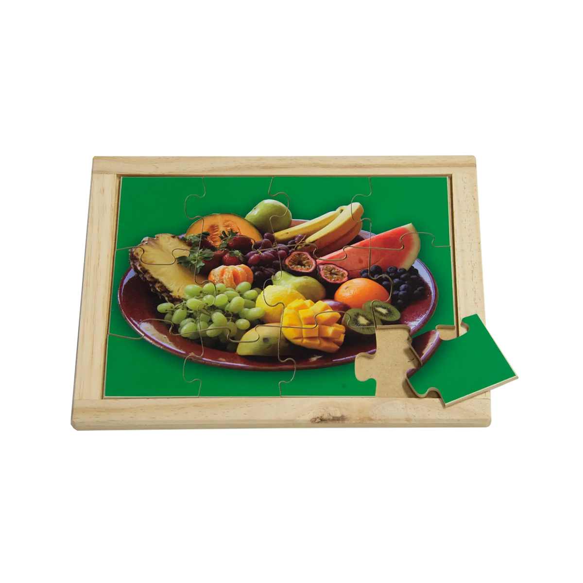 Fruit Small Puzzle — hand-painted wooden jigsaw puzzle — Australian-made healthy food early learning resource