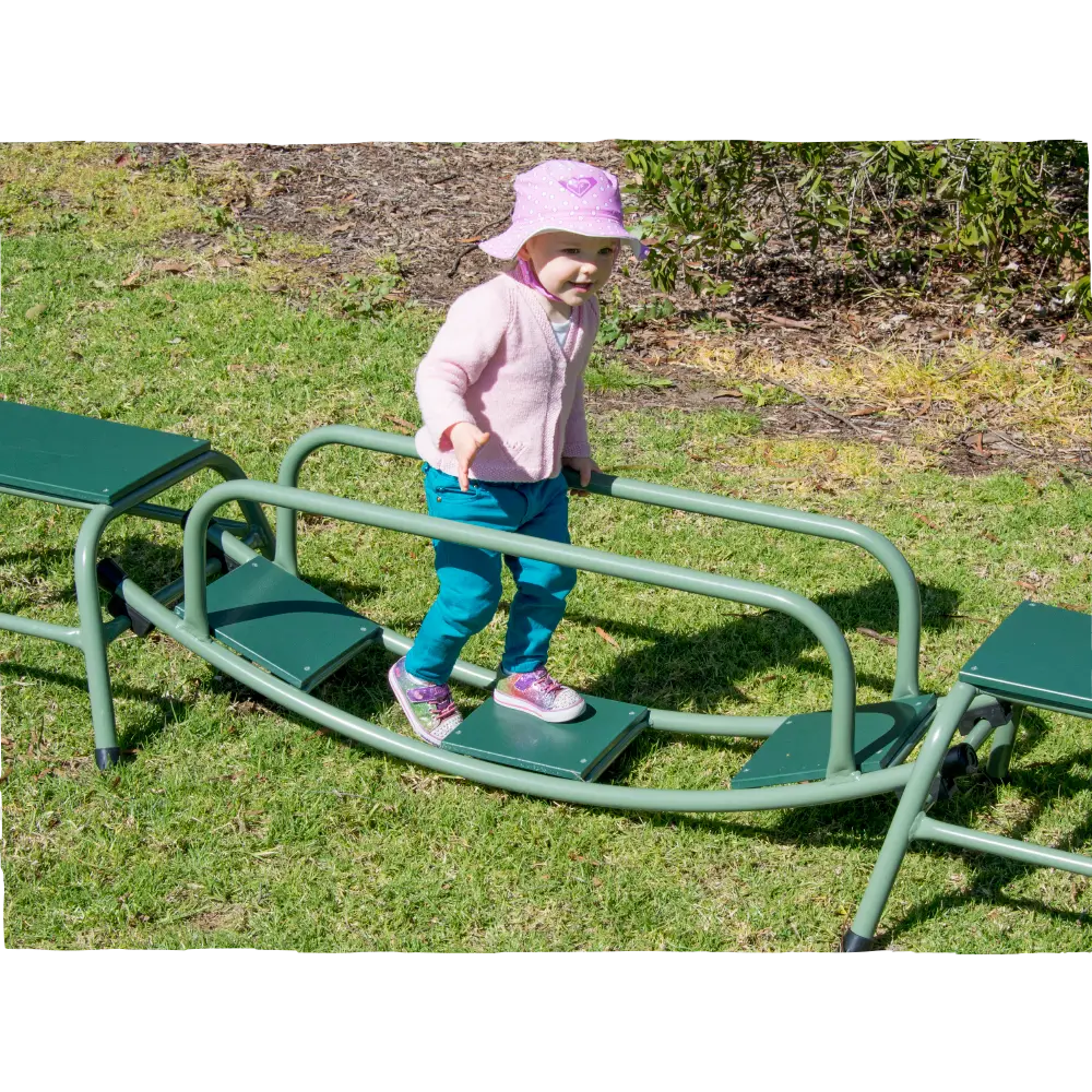 Gap Walker — Australian-made wooden gap walker climbing frame attachment for early childhood centres