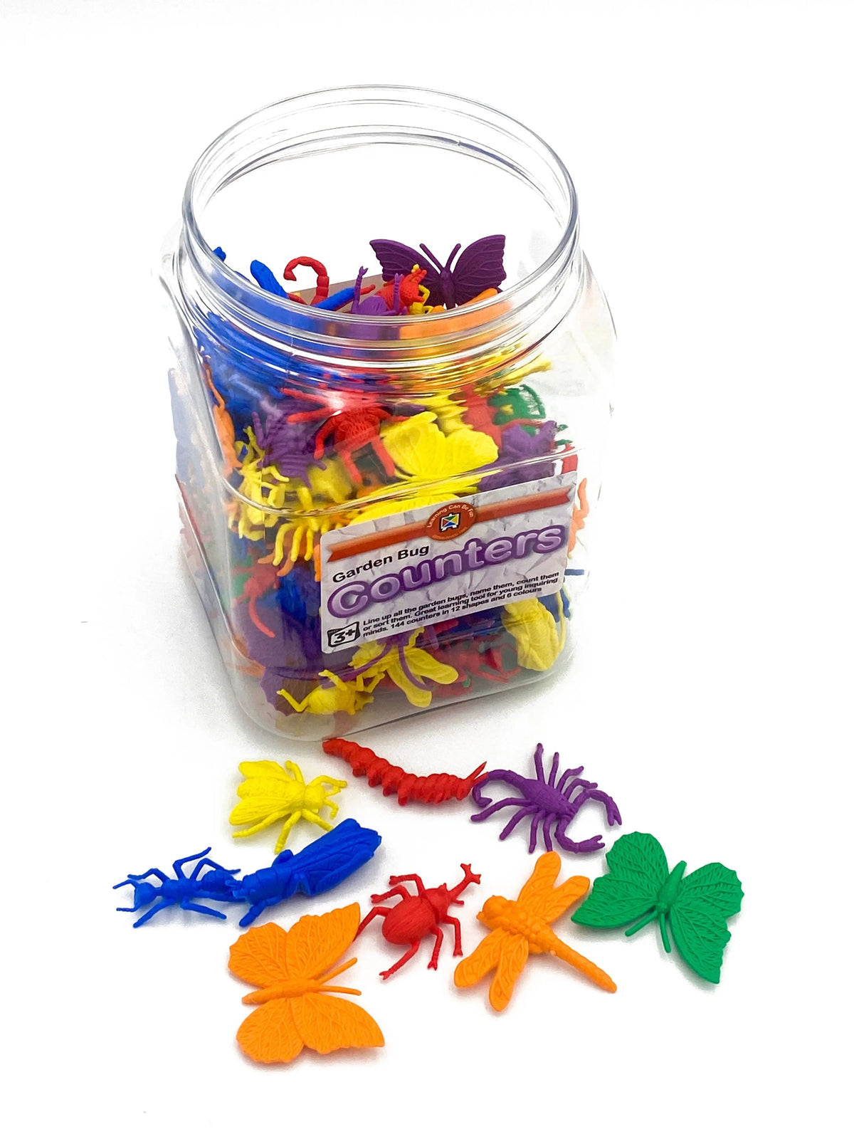 Garden Bugs Counters Jar — garden bug counters for early childhood maths sorting and counting
