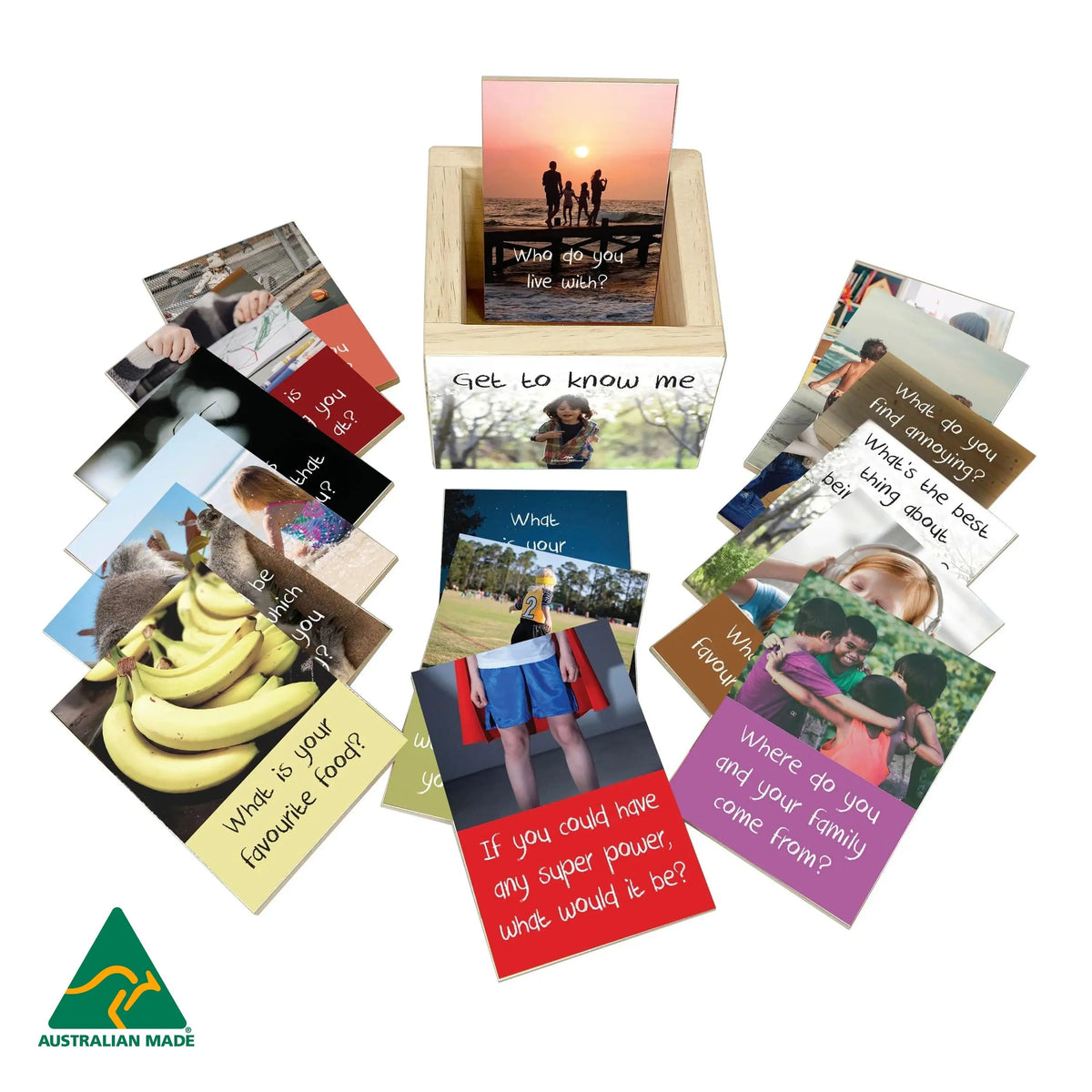 Get to Know Me Cards — Australian-made identity and SEL card pack for early childhood classrooms