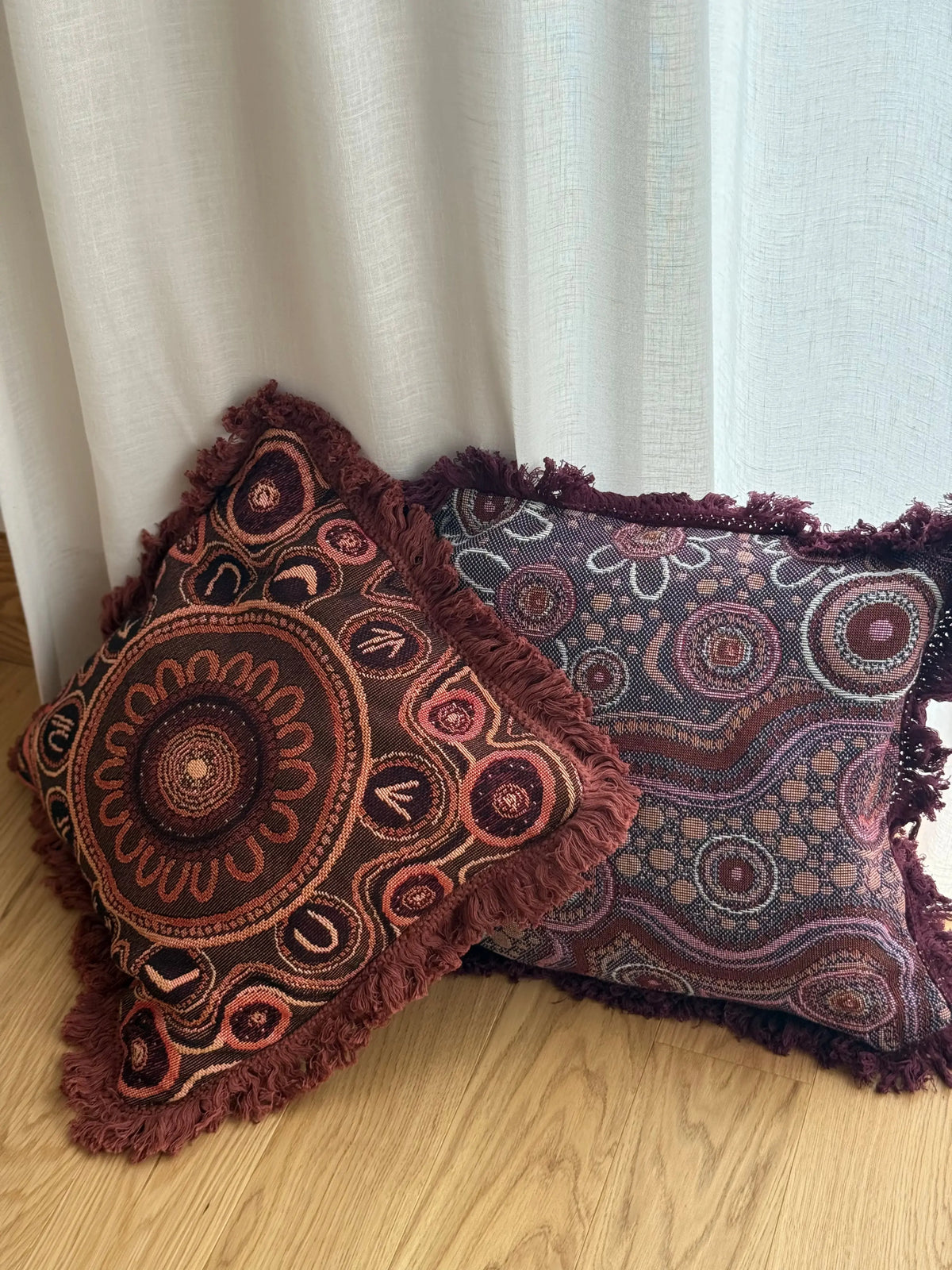 Yarning Circle Cushion Cover — fourth alternative view
