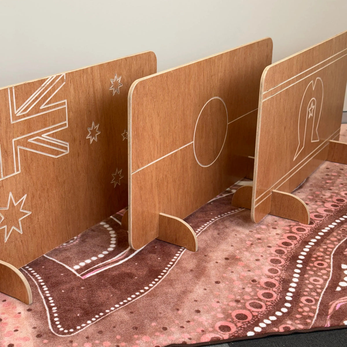 Australian Flags Room Dividers — alternative view of room dividers