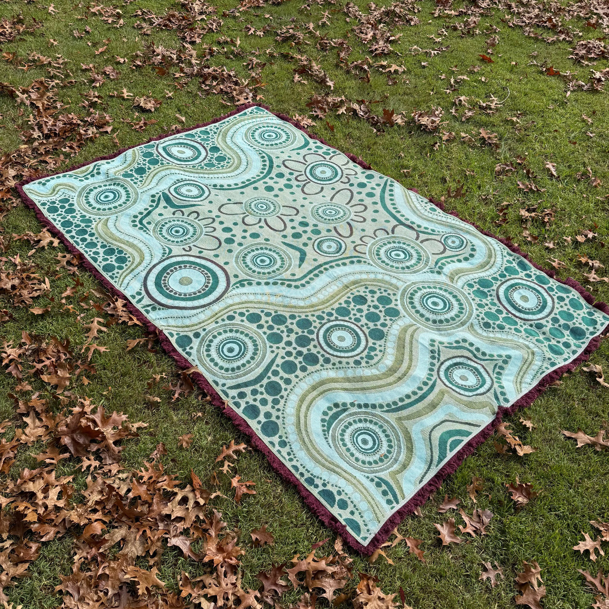 Sand Dreaming Cotton Throw — cotton throw styled in classroom