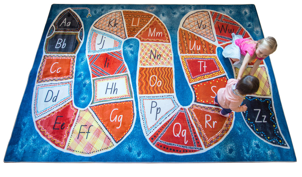 Indigenous Rug set of 2 — alternative classroom display view of rug set