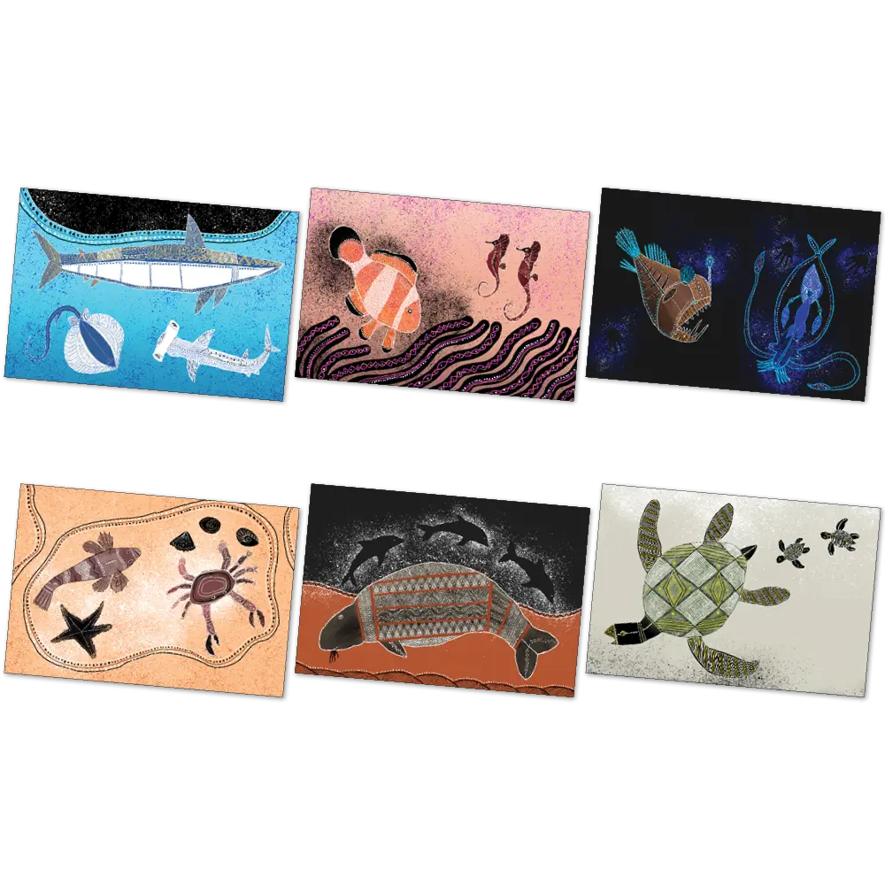 Indigenous Sea Creatures Poster Pack — educational classroom resource — Australian-made by Education National, ages 3+