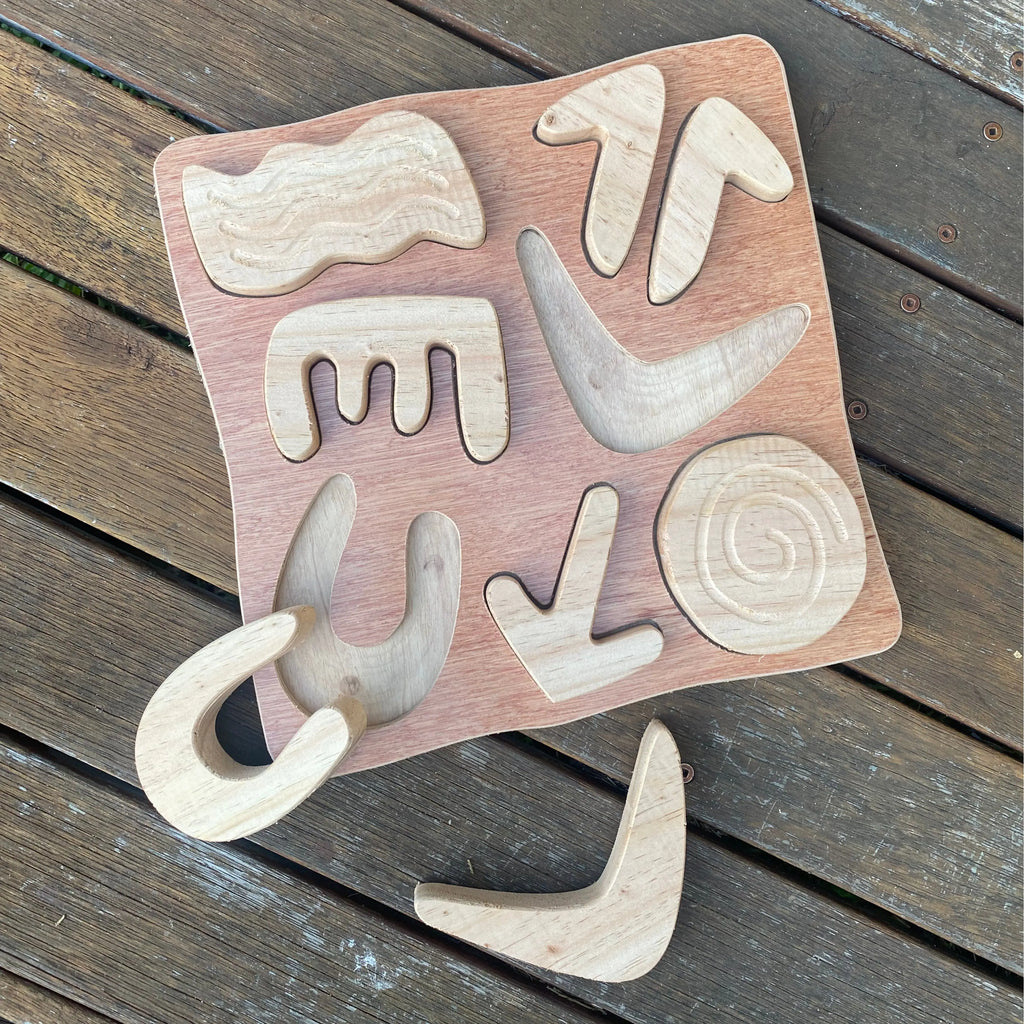 Aboriginal Symbols Toddler Puzzle — additional view of puzzle
