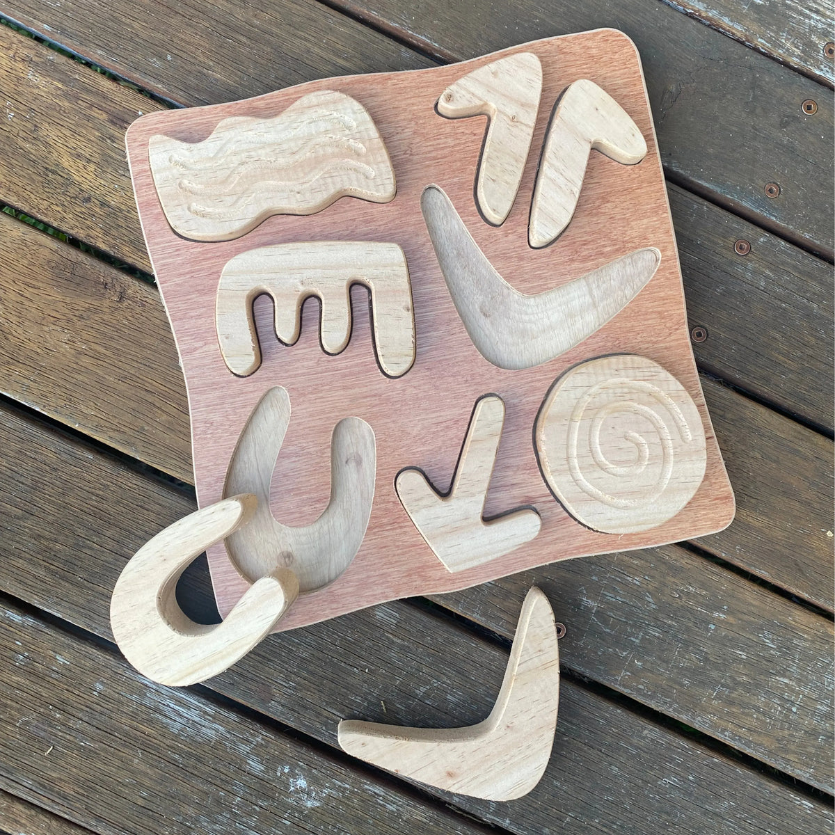 Aboriginal Symbols Toddler Puzzle — additional view of puzzle