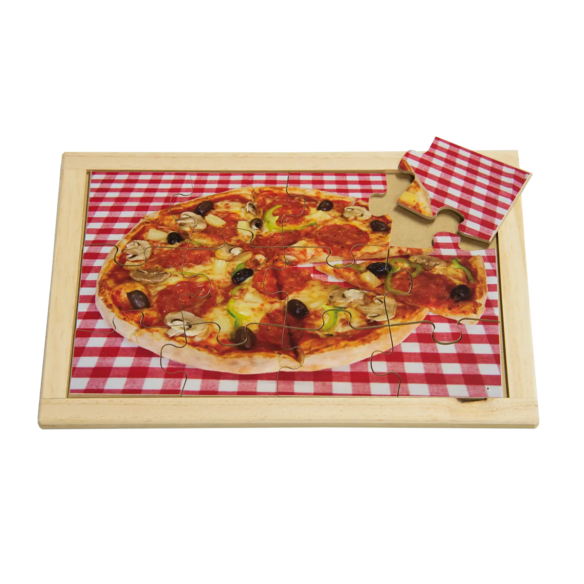Italian Pizza Puzzle — hand-painted wooden jigsaw puzzle — Australian-made world cuisine learning resource