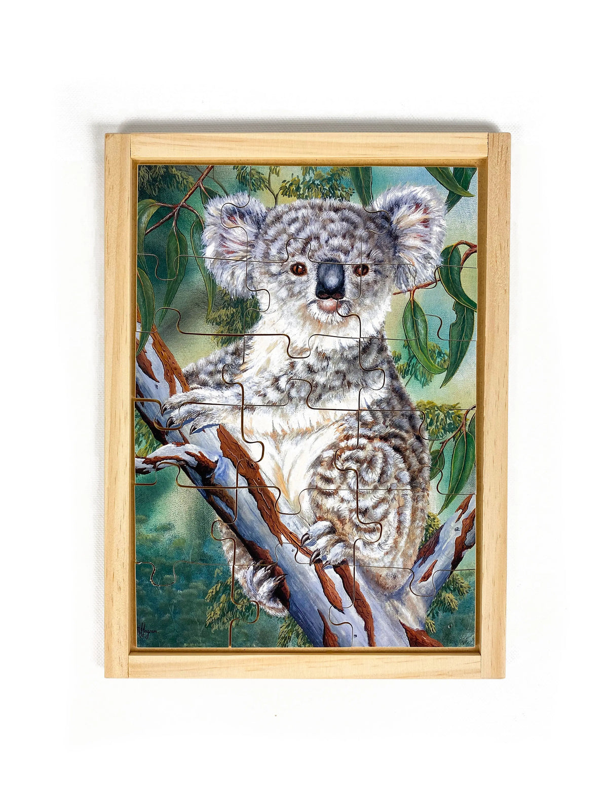 Koala Puzzle — hand-painted wooden jigsaw puzzle — Australian-made early learning resource, ages 3+