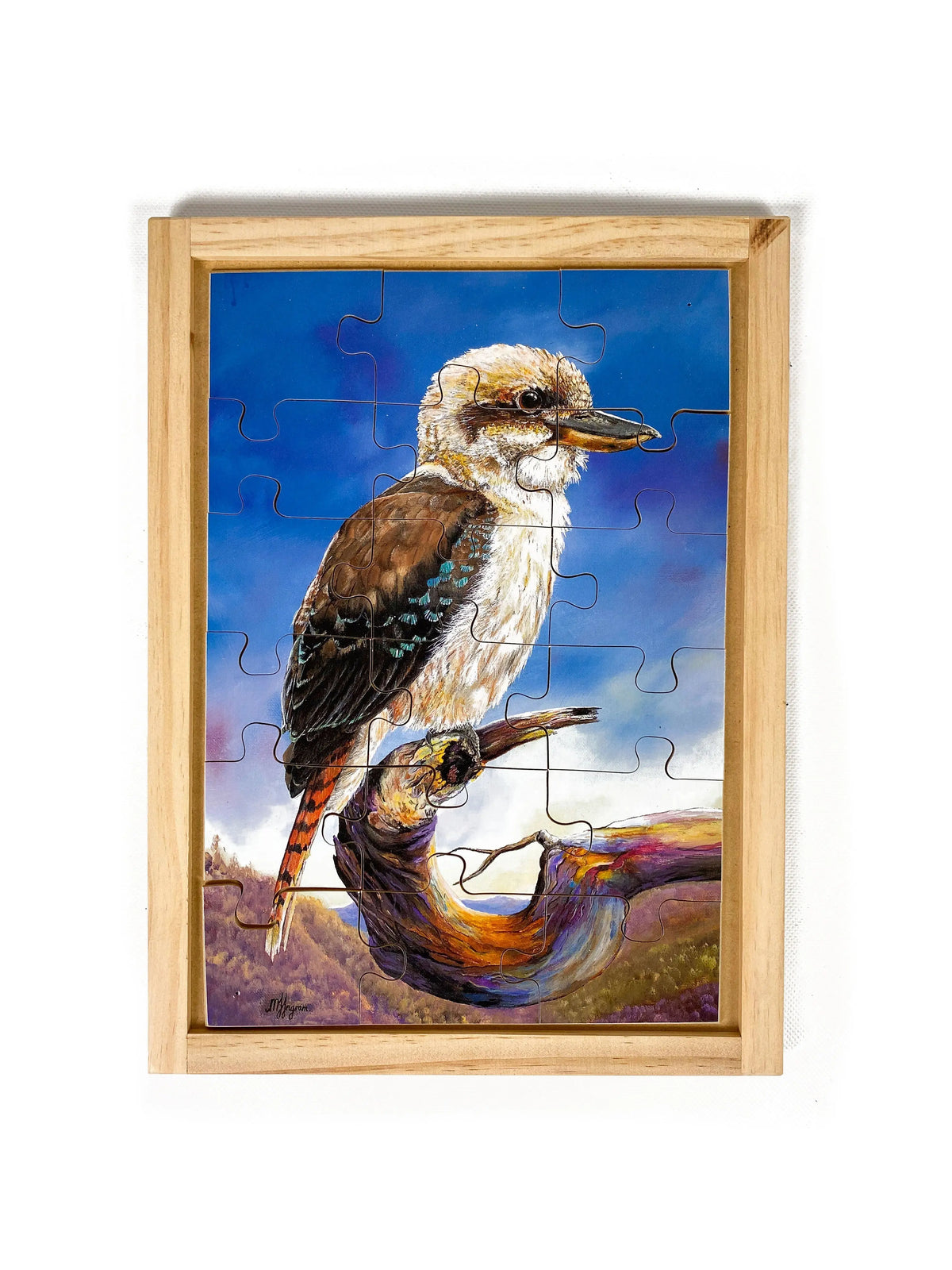 Kookaburra Puzzle — hand-painted wooden jigsaw puzzle — Australian-made early learning resource, ages 3+
