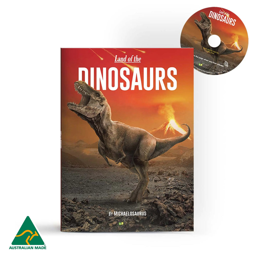 Land of the Dinosaurs Medium Book with Cd — educational classroom resource — Australian-made by Education National, ages 3+