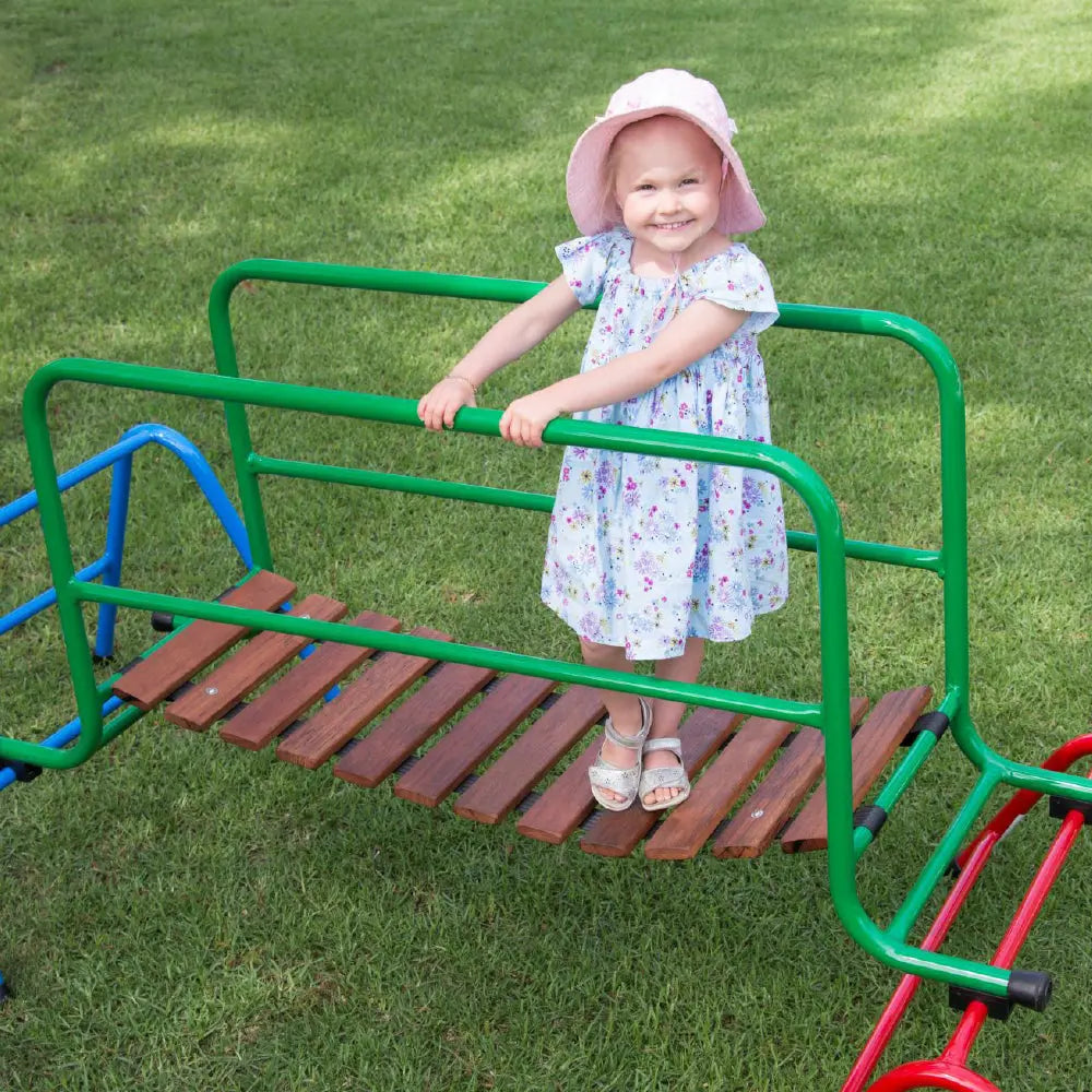 Large Jungle Bridge — outdoor wooden large jungle bridge for active play, Australian-made